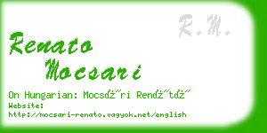 renato mocsari business card